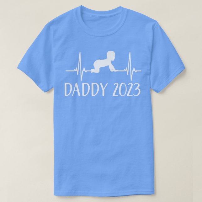 T-shirt Daddy 2023 avec pouls de pulsation fréquence pour  (Design devant)