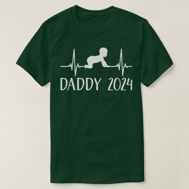 T-shirt Daddy 2024 avec pouls de pulsation fréquence pour  (Design devant)