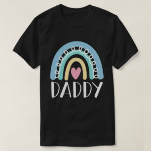 T-shirt Daddy Cute Papa Famille Correspondre Arc-en-ciel