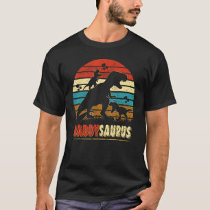 T-shirt Daddy Dinosaur Daddysaurus 2 Deux enfants Fête des