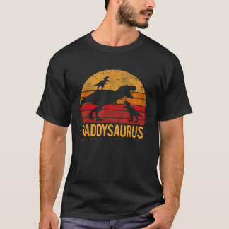 T-shirt Daddy Dinosaur Daddysaurus 2 Deux enfants Noël Don