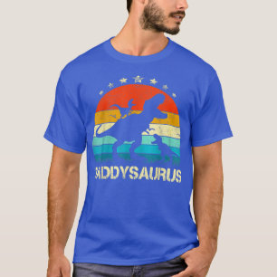 T-shirt Daddy Dinosaur Daddysaurus 2 Deux enfants Noël Fo