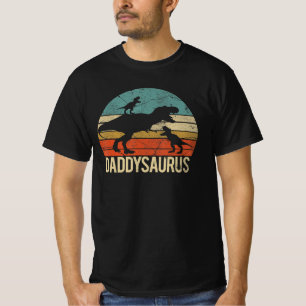 T-shirt Daddy Dinosaur Daddysaurus 2 Deux enfants Noël Gi