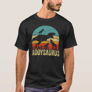 T-shirt Daddy Dinosaur Daddysaurus 3 Fête des pères Deux E