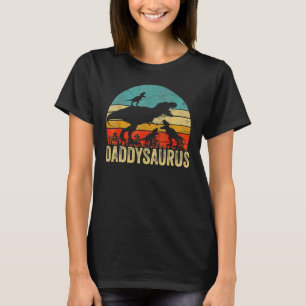 T-shirt Daddy Dinosaur Daddysaurus 3 Fête des pères Deux E