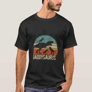 T-shirt Daddy Dinosaur Daddysaurus 3 Trois enfants Noël Ch