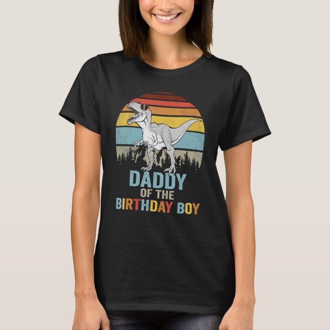 T-shirt Daddy Dinosaur de la famille des garçons d'anniver (Devant)