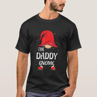 T-shirt Daddy Gnome Buffalo Plaid Matching Family Christma