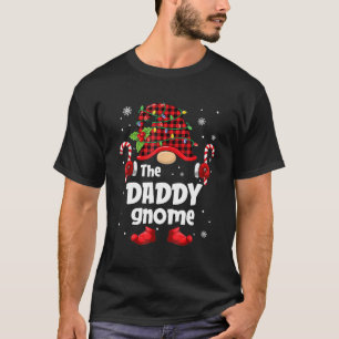 T-shirt Daddy Gnomo Buffalo Plaid Christmas Tree Family Xm