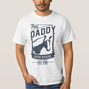 T-shirt Daddy Loves Cheval pour cadeau de Fête des pères