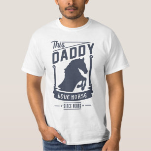 T-shirt Daddy Loves Cheval pour cadeau de Fête des pères
