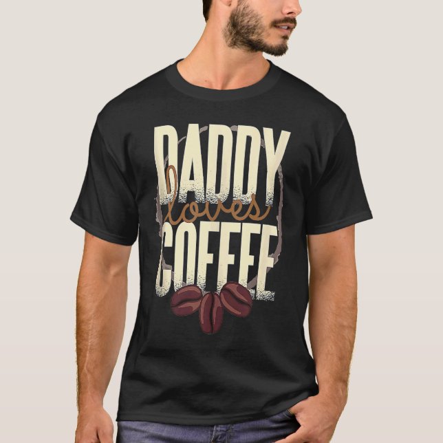T-shirt Daddy Loves Coffee Tank Top (Devant)