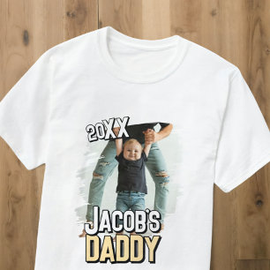 T-shirt Daddy Modern Simple Grunge Custom Baby Photo