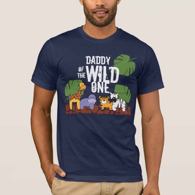 T-shirt DADDY of the WILD ONE Safari 1er Anniversaire (Devant)