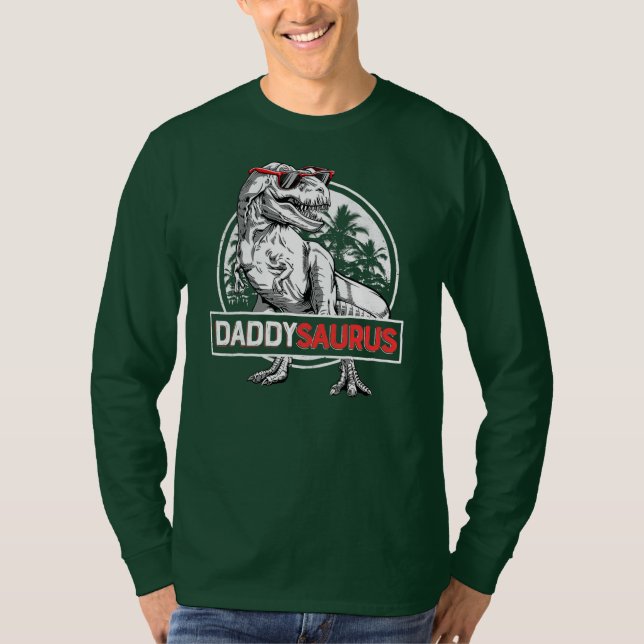 T-shirt Daddy Saurus T Rex Dinosaur Hommes Fête des pères (Devant)