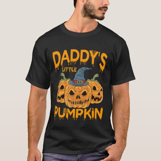 T-shirt Daddys Little Pumpkin Baby Shower (Devant)