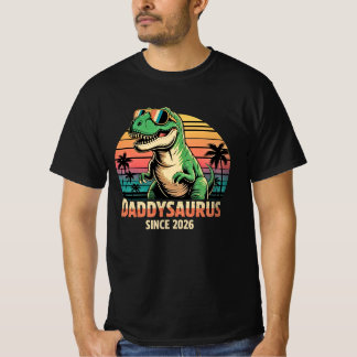 T-shirt Daddysaurus Depuis 2026 – Dinosaur Papa Drôle Chem