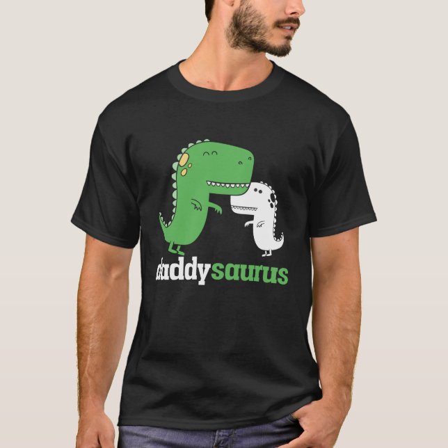 T-shirt Daddysaurus Dinosaur Père Dino Papa (Devant)