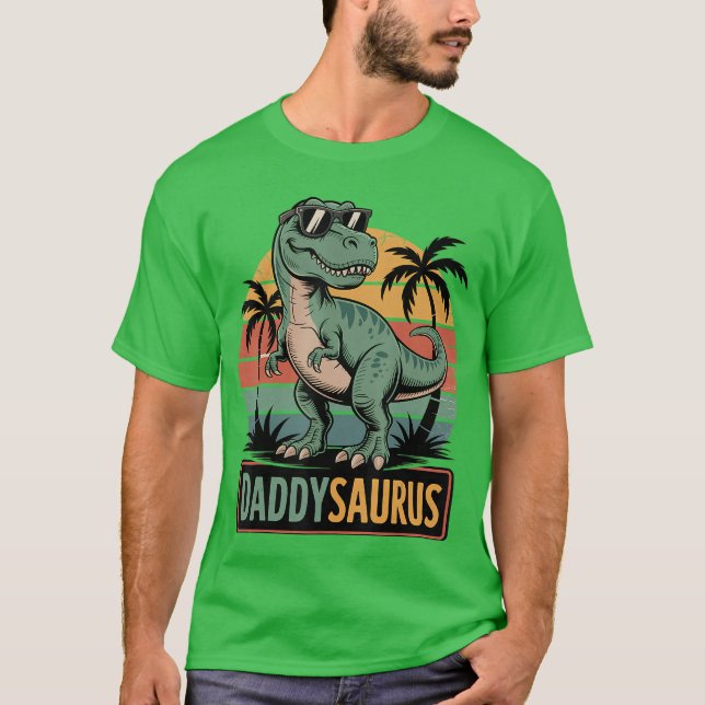 T-shirt Daddysaurus Re Dinosaur Daddy Saurus Family Matchi (Devant)