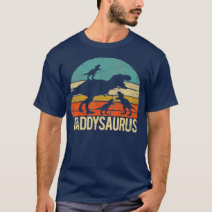 T-shirt Daddysaurus rex 3 enfants daddy dinosaure
