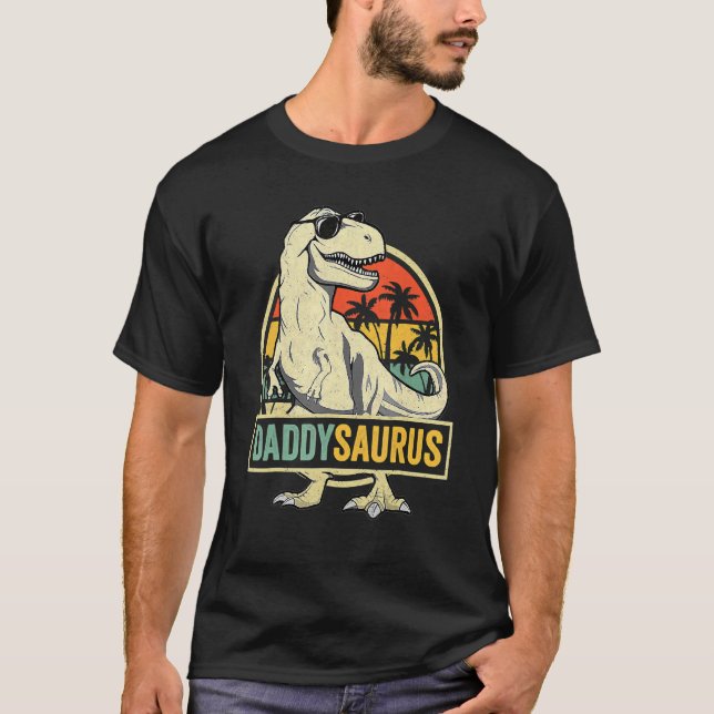 T-shirt Daddysaurus Rex Dinosaur Daddy Saurus Family Match (Devant)