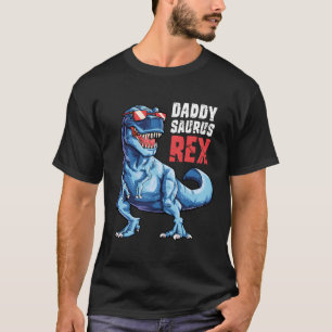 T-shirt Daddysaurus T Rex Dinosaur Cadeau Daddy Saurus Fam