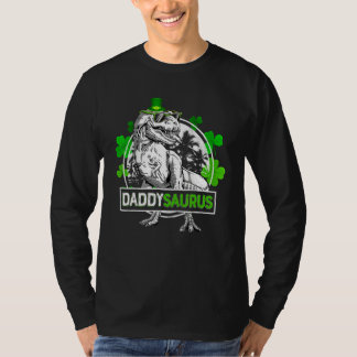 T-shirt Daddysaurus T Rex Dinosaur Daddy Saurus St Patrics