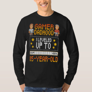 T-shirt Dadhood Joueur Hommes Leveled Jusqu'À 85 Ans 85e