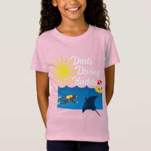 T-Shirt Dads Diving Buddy Design - Girls Jersey T-Sh