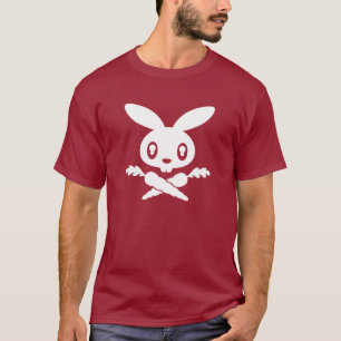 T-shirt d'adulte de crâne de lapin de Twink