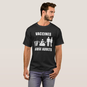 T-shirt d'adultes de cause de vaccins