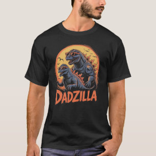 T-shirt Dadzilla père et bébé Dinosaur