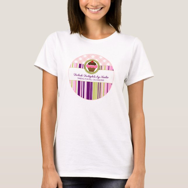 T-shirt d'affaires de boulangerie de petit gâteau (Devant)