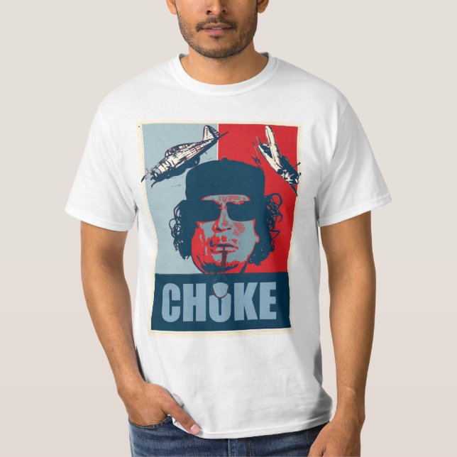 T-shirt d'affiche d'obstruction de Muammar Gaddafi (Devant)