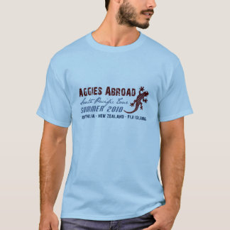 T-shirt D'Aggies conception 2 à l'étranger -