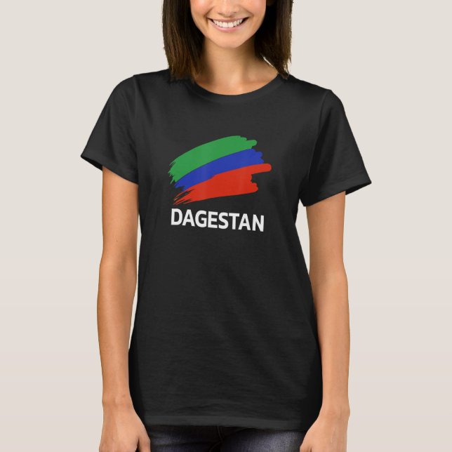 T-shirt Daghestan Dagestani Dagestaner Drapeau Lutteur (Devant)