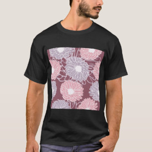 T-shirt Dahlia fleurs sans couture motif lancer oreiller