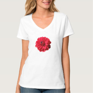 T-shirt Dahlia Rouge Fleur