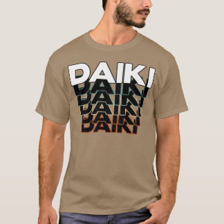 T-shirt Daiki drôle rétro vintage coucher de soleil Daiki