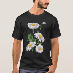 T-shirt Daisées Chamomile Marguerites Bouquet Dais Vintage