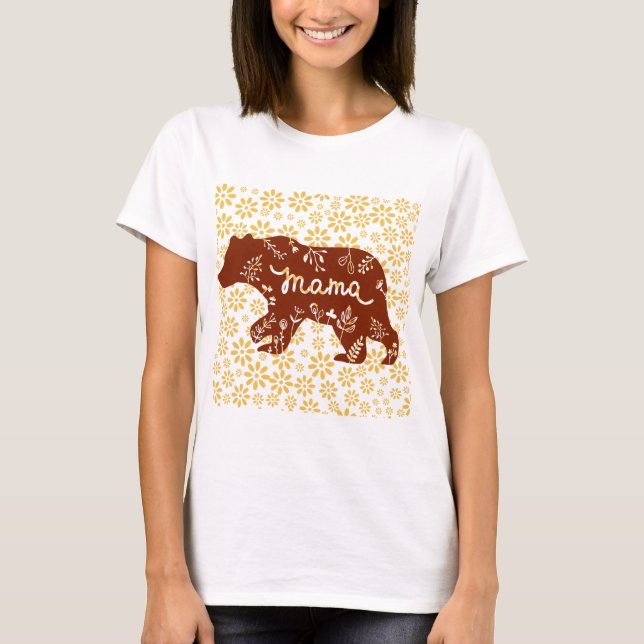 T-shirt Daisies d'été Porter Mama vêtements pour femmes (Devant)