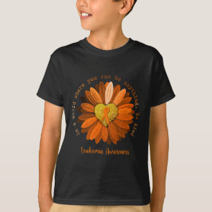 T-shirt Daisy Be Genre Leukemia Sensibilisation Orange Rib