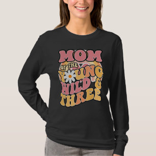 T-shirt Daisy Birthday Mom Young Wild & 3 Boho 3e Birthda
