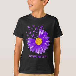 T-shirt Daisy Butterfly Purple Ribbon