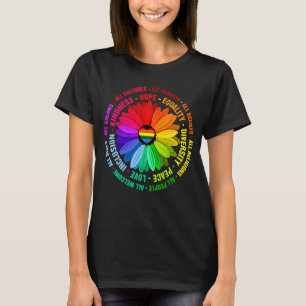 T-shirt Daisy Kindness Paix Égalité Amour Inclusion Espoir