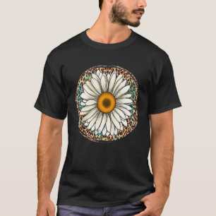 T-shirt Daisy Leopard Flower Western Southern Hippy Boho G