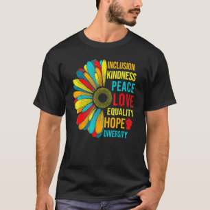 T-shirt Daisy Peace Love Égalité Diversité Droits humains 