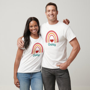 T-shirt Daisy Vintage Boho Rainbow