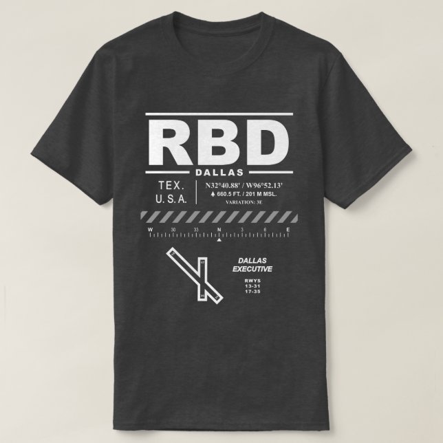 T-shirt Dallas Executive Airport RBD (Design devant)