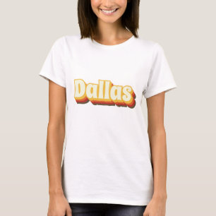 T-shirt Dallas Rétro Texte Vintage